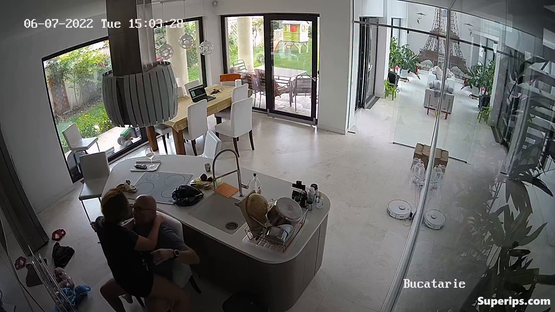 IPCAM – Rich American couple fucks in their kitchen