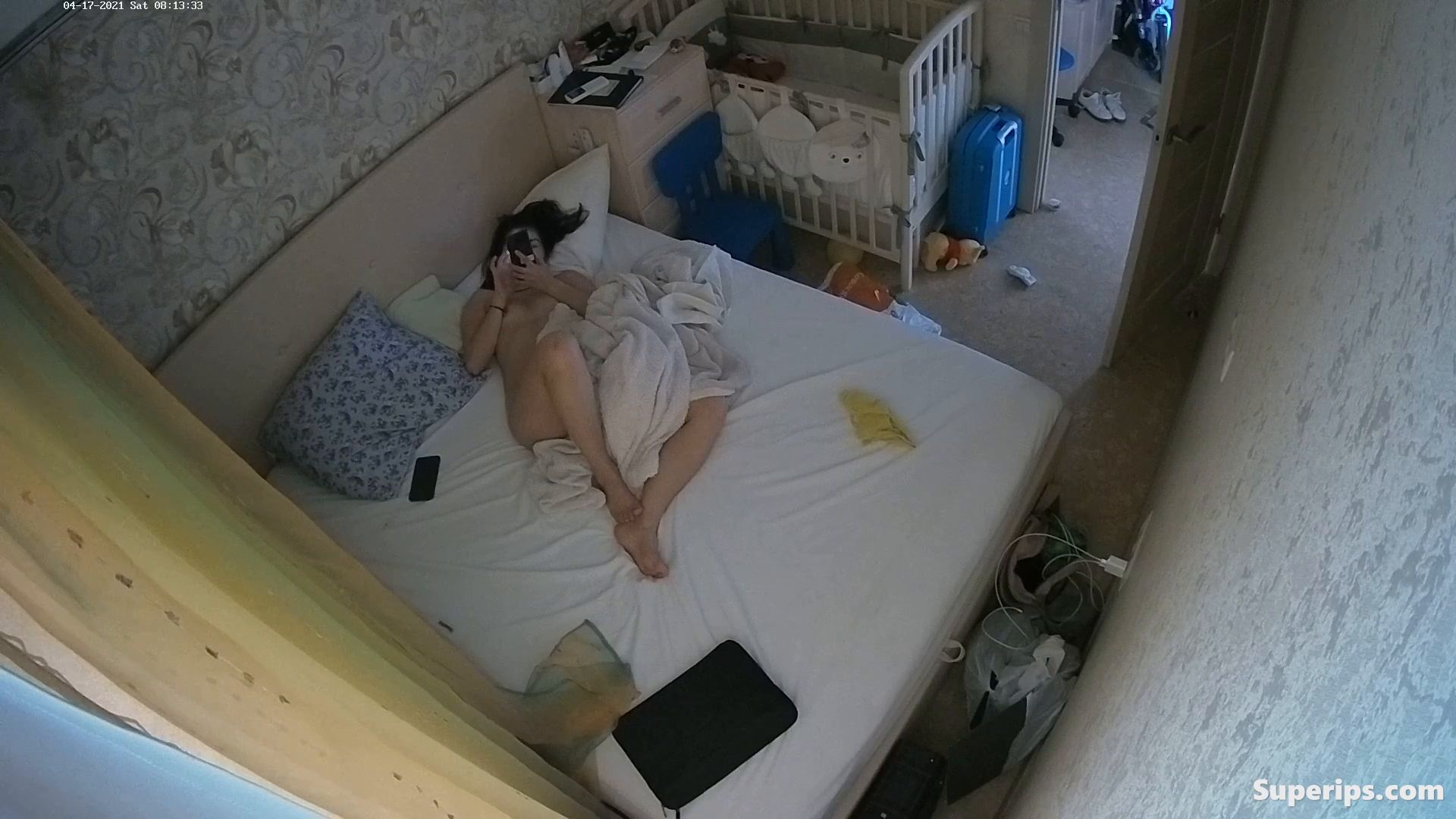 IPCAM – Slavic teenage girl masturbates in her sleep