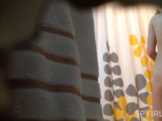 Attractive Blonde Stepping In Shower