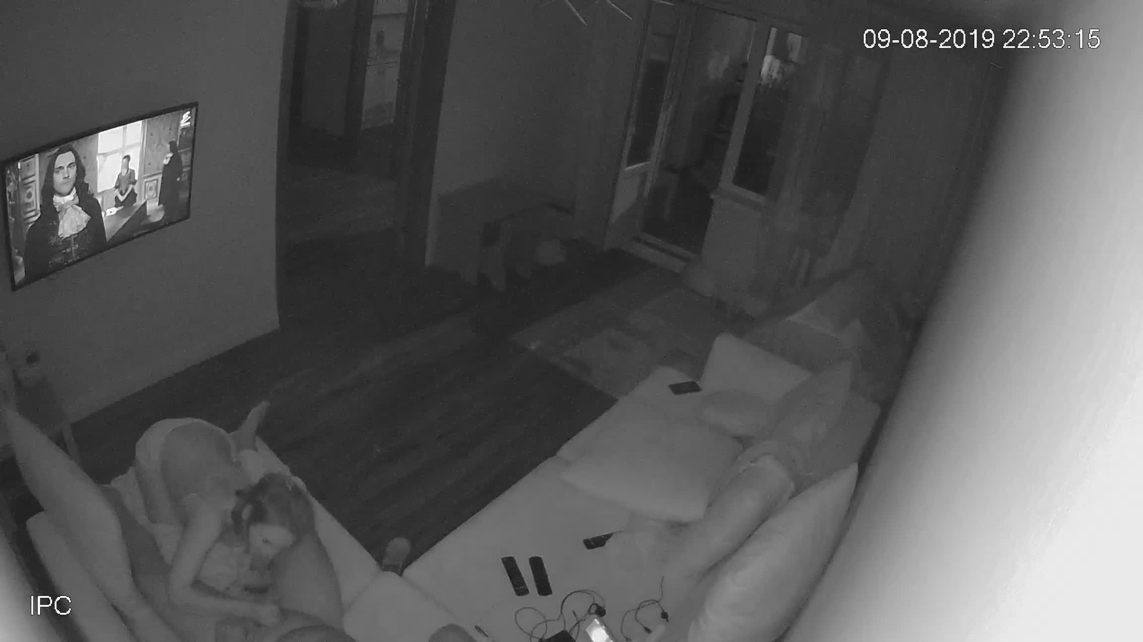 IPCAM – Couple has sex on living room couch