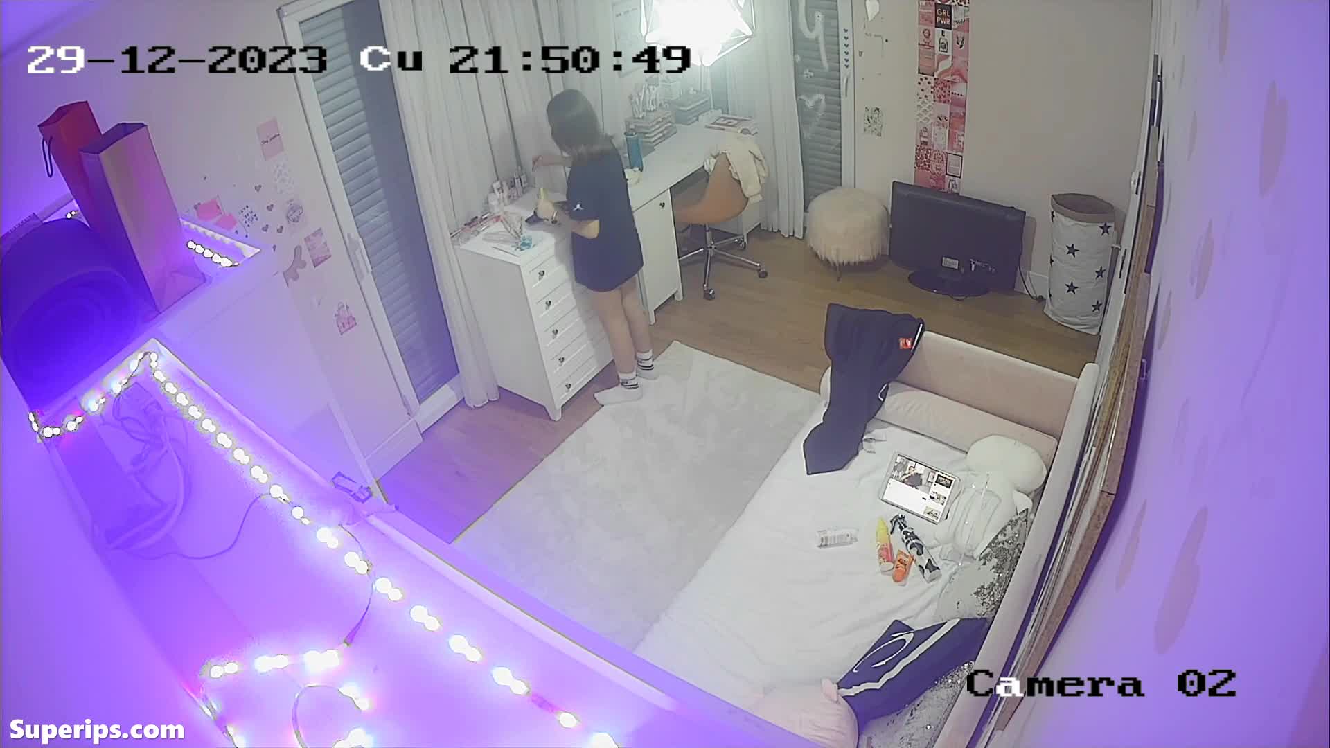 IPCAM – Innocent French girl rubs her tight pussy