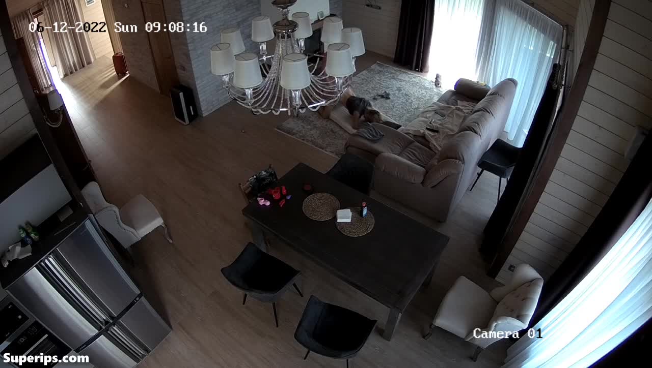 IPCAM – German blonde woman gets fucked on the floor