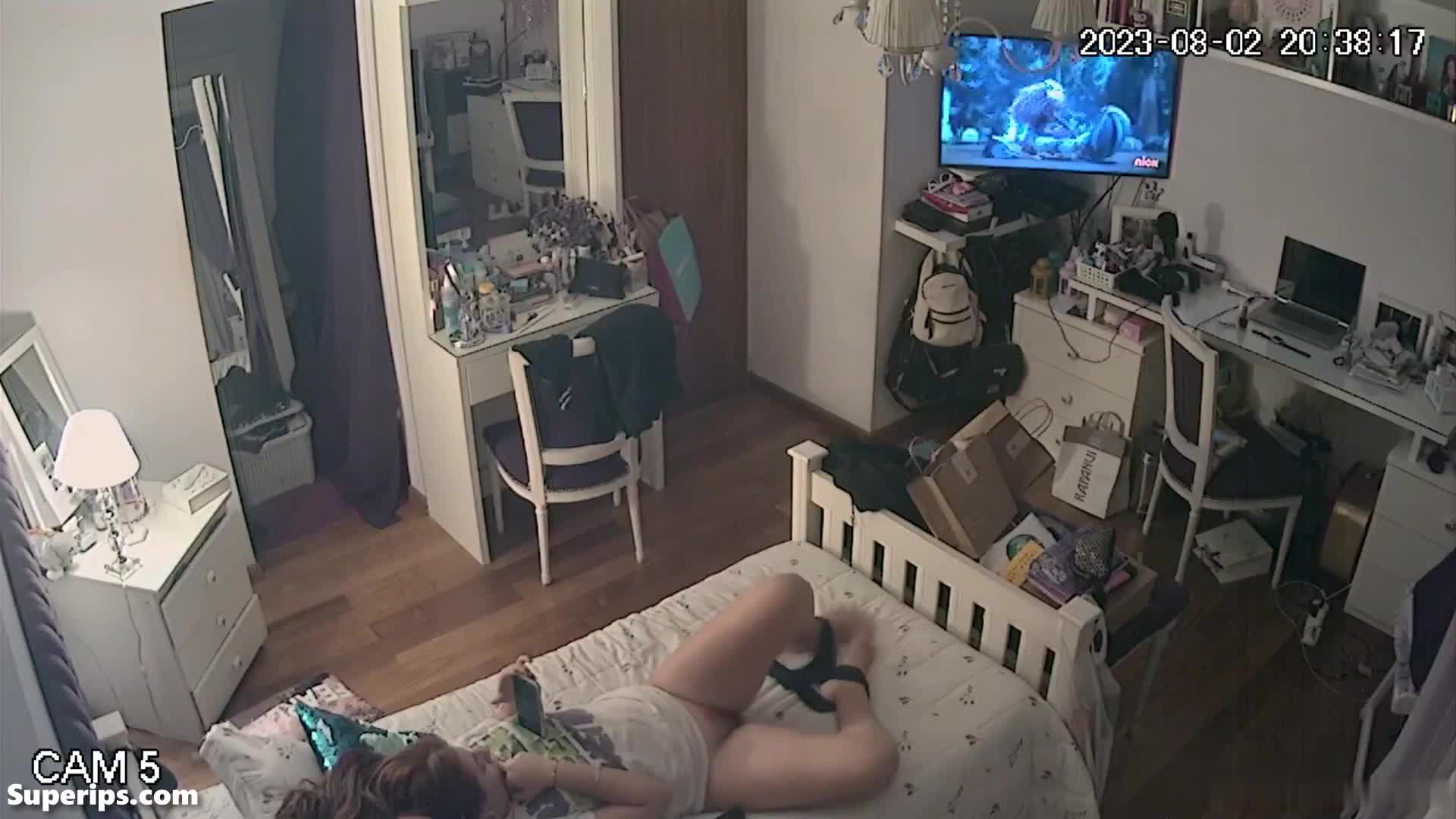 IPCAM – British redhead teenager fingers her tight pussy – Part 2