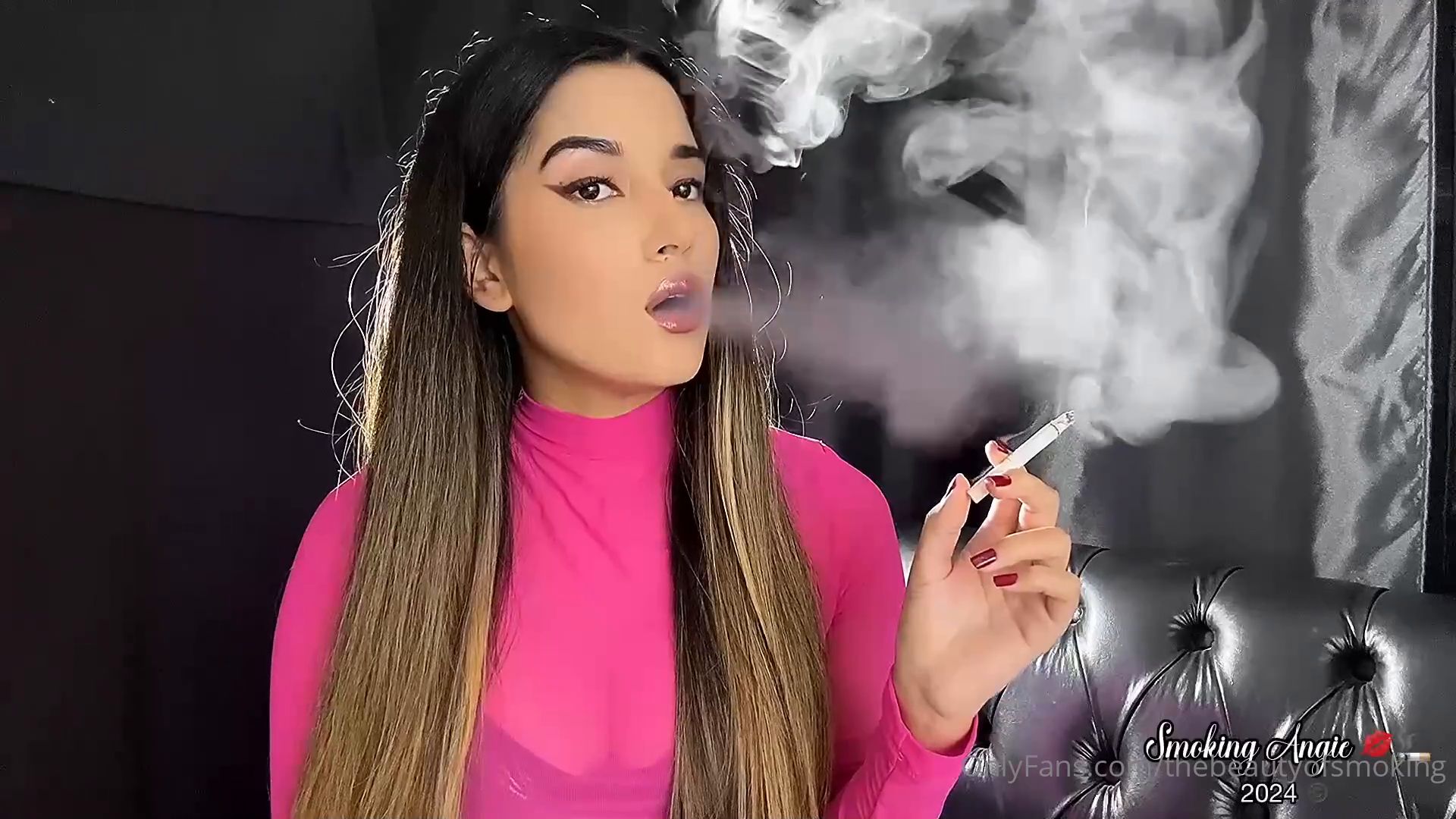 Smell my smoke and my smokers breath Smoking Angie