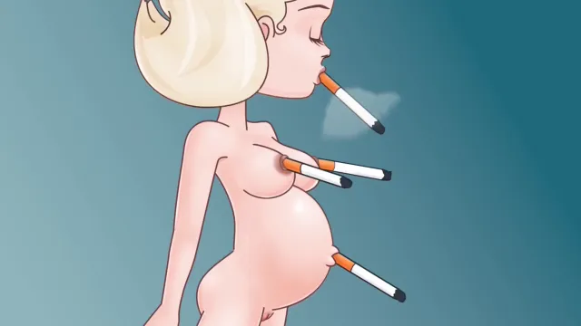 Pregnant with Triplets Smoking for Four Fetish Cartoon Animations