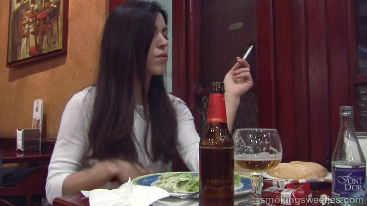 Ana Chain Smoking during Lunch