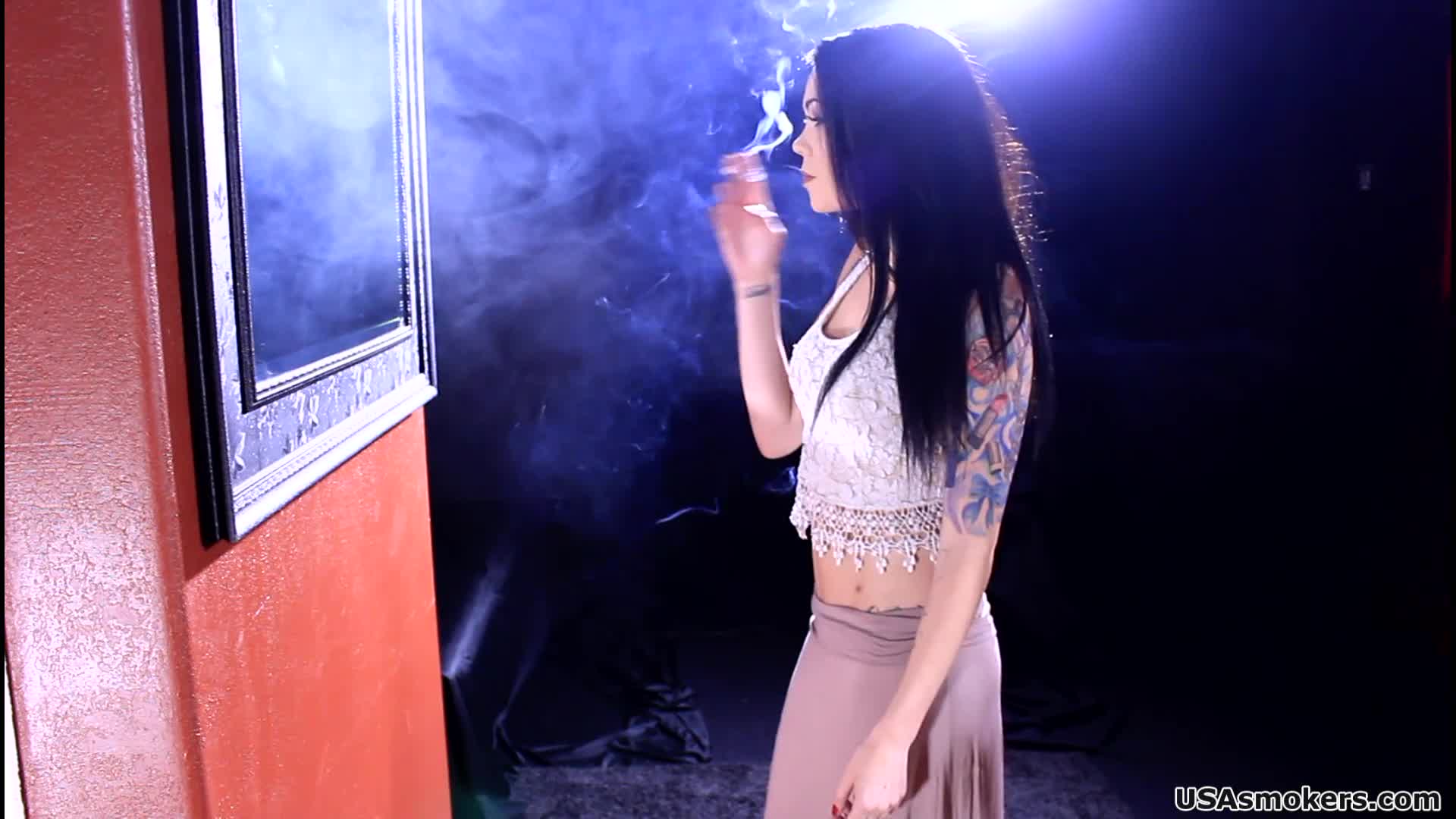 Briella smoking