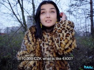 Casting- Crystal Cherry  Sexy French student public blowjob