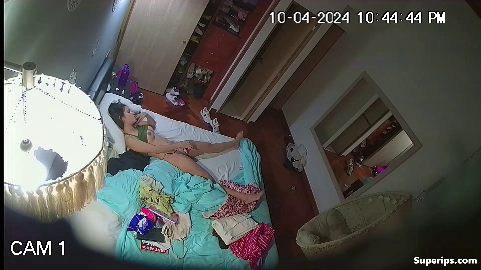 IPCAM – Naughty brunette teen masturbates