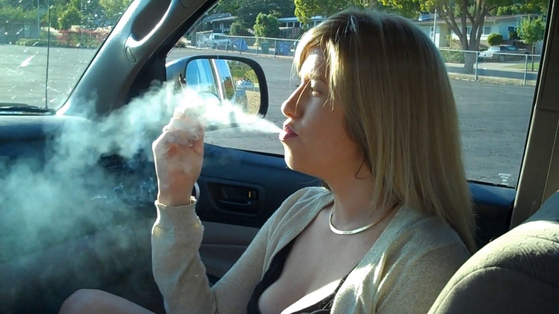 Mari Blows Smoke Rings and Long Streaming Mouth Exhales San Francisco Girls