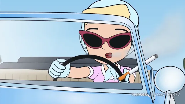 Girl Smoking Two at Once Fetish Cartoon Animations