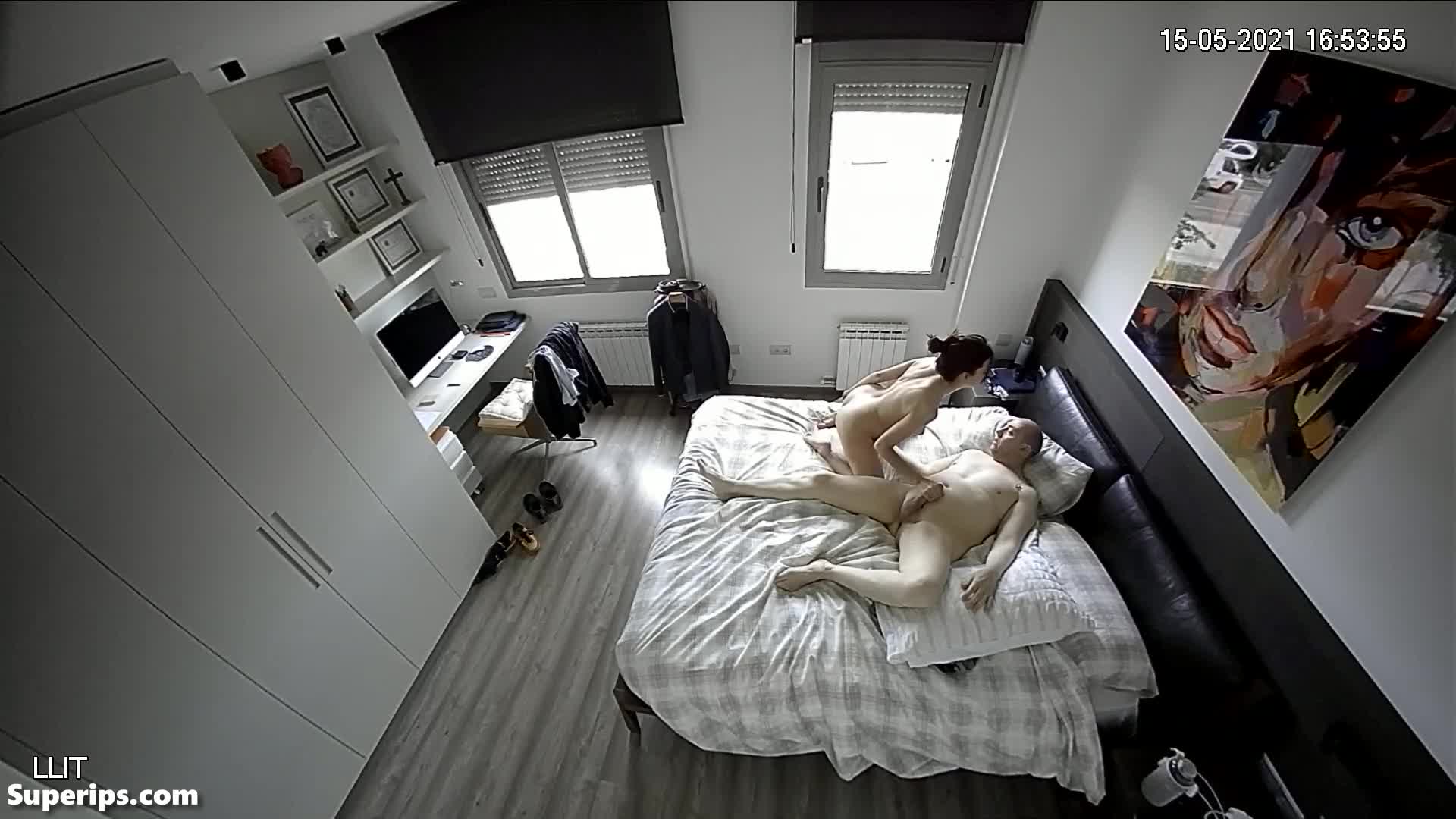 IPCAM – Old German man fucks his pretty young wife